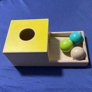 Lovevery Ball Drop Box with 3 Wooden Balls, from The Inspector Play Kit